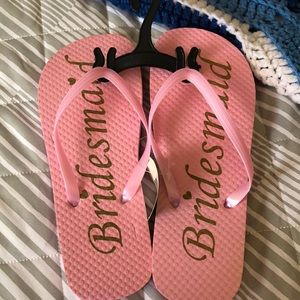 Bridesmaid flip flops